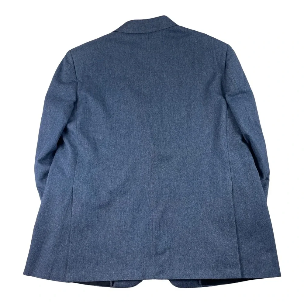 Stefano Ricci Recent‎ Blue Cashmere Cotton Fleece Mens Blazer Size 48R Mint